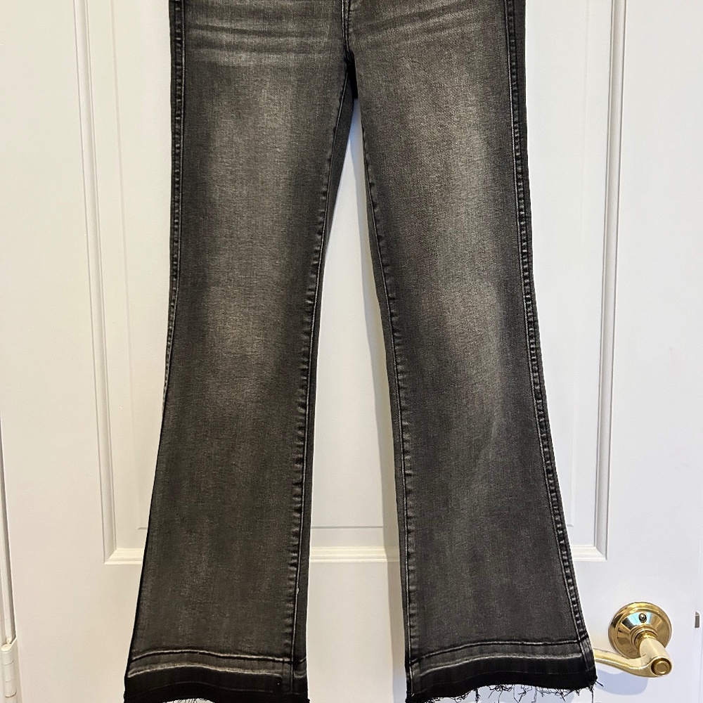 Liverpool gray denim  boot crop flare